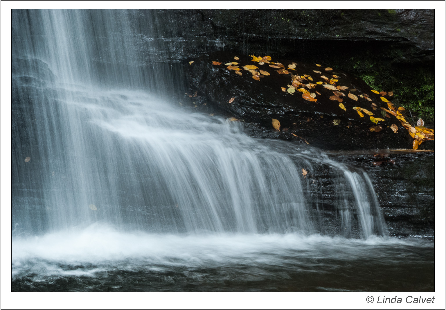 Close up detail of Bridal Veil Falls