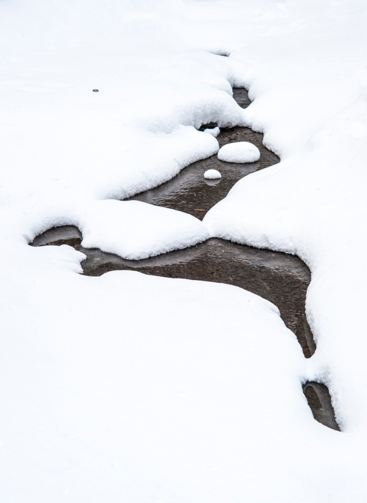 Winter Simplicity © Tom Dwyer, Photograph of snow and underlying water