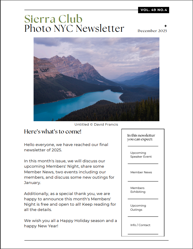 Sierra December newsletter