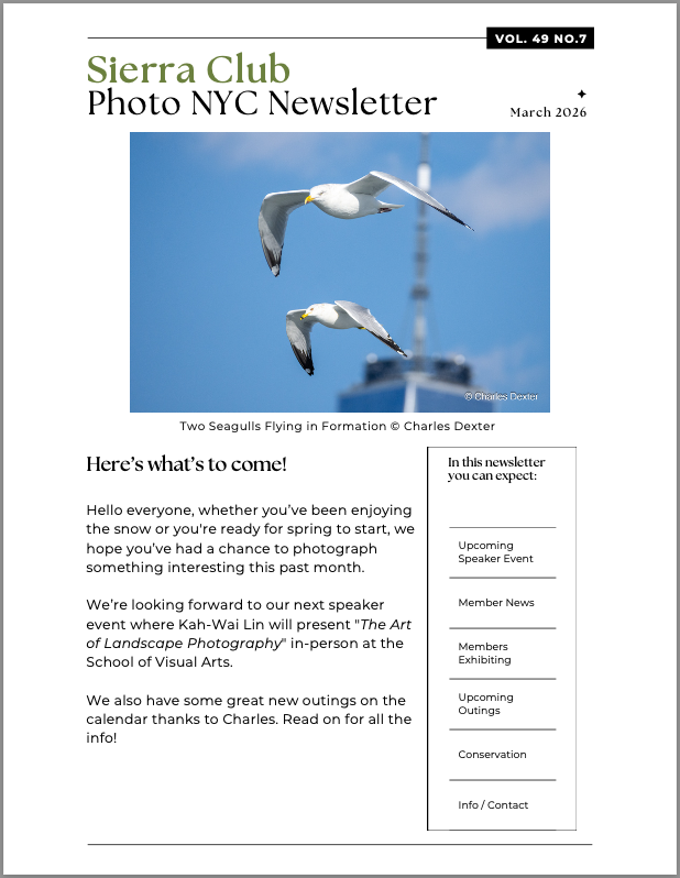 Sierra March newsletter